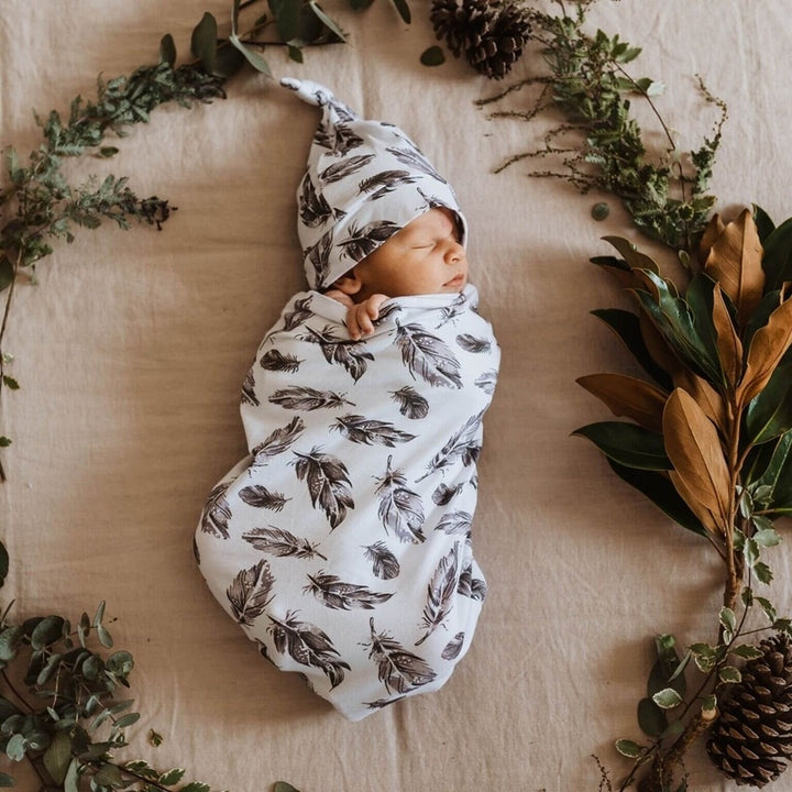 Snuggle Swaddle & Beanie Set Quill
