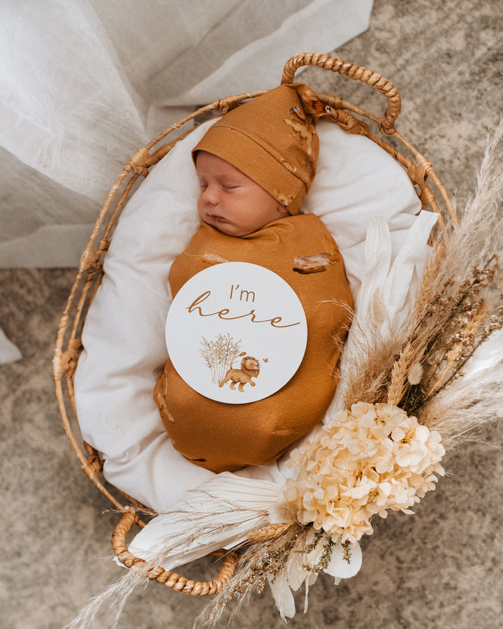 Snuggle Swaddle & Beanie Set Roar