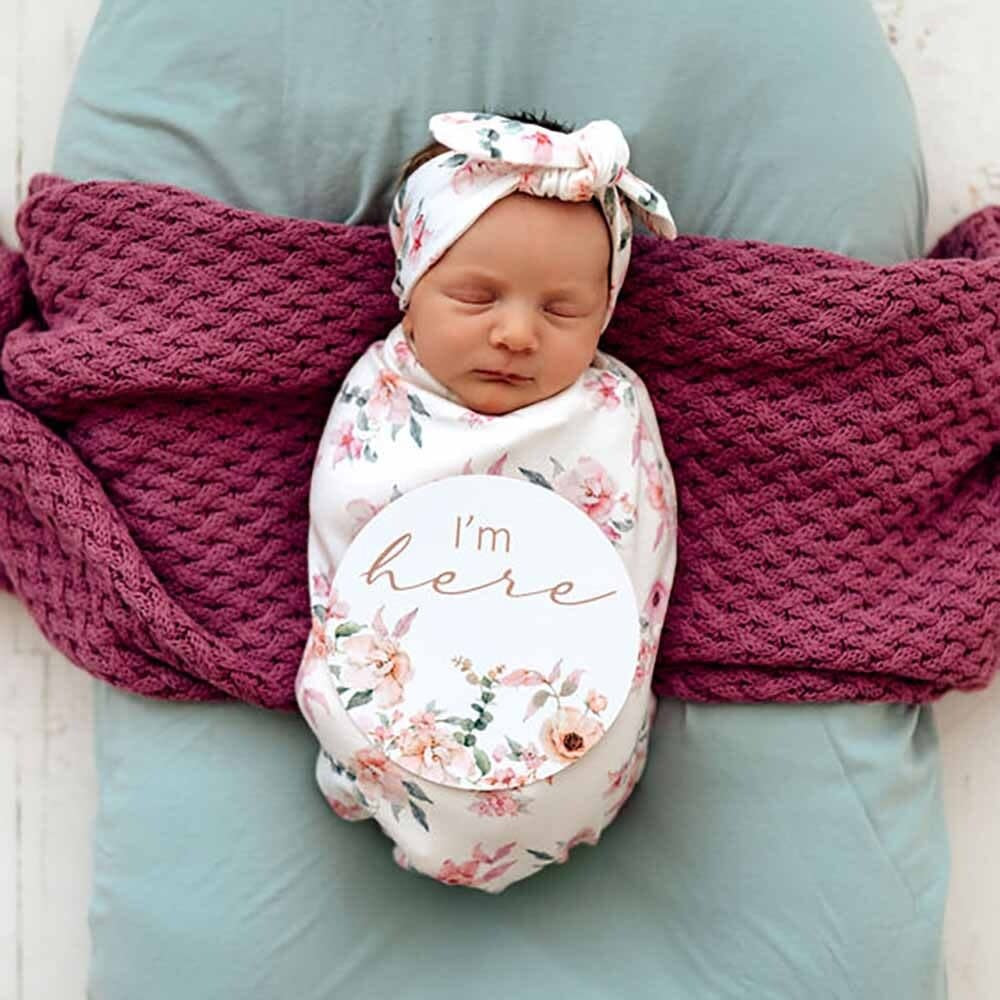 Snuggle Swaddle & Topknot Set-Camille