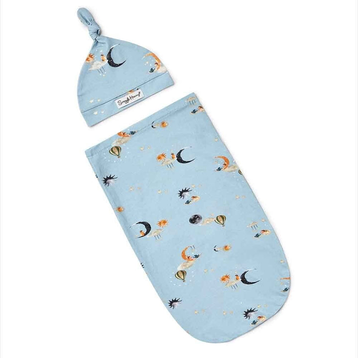 Organic Snuggle Swaddle & Beanie Set-Dream