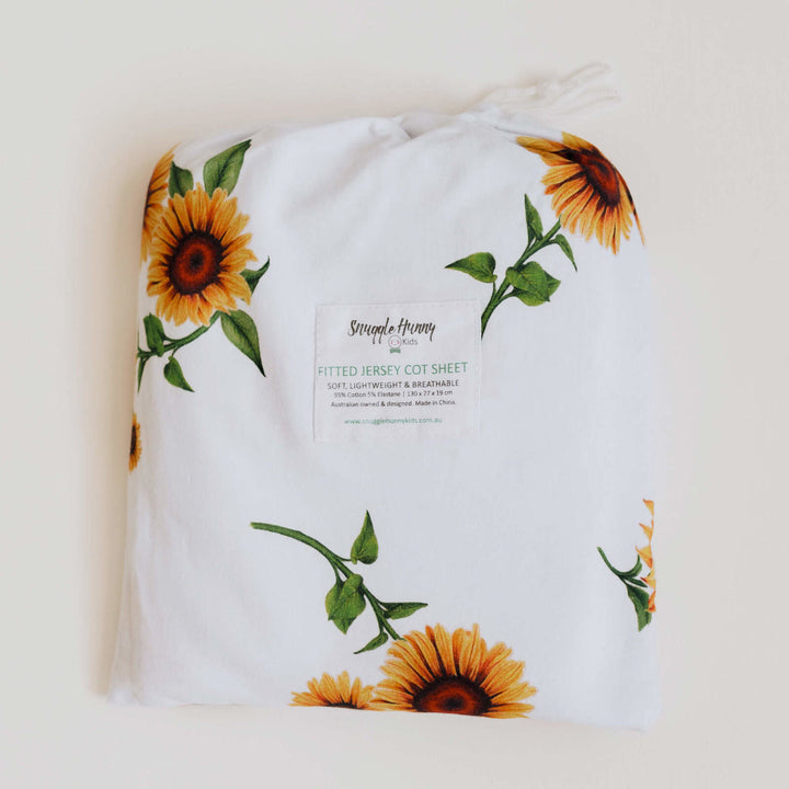 Fitted Cot Sheet Sunflower