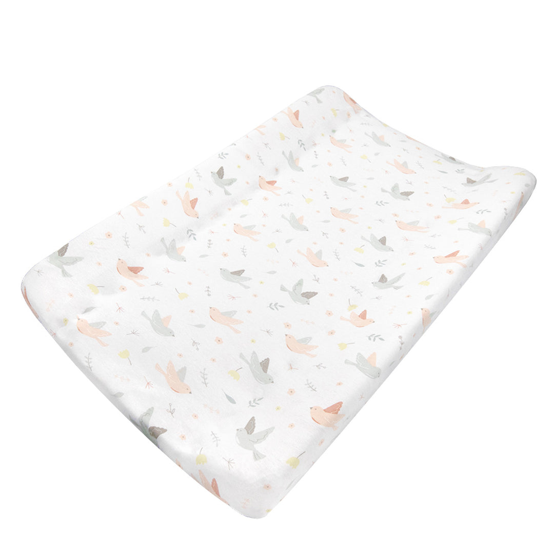 Living Textiles Change Pad Cover & Liner-Ava Birds