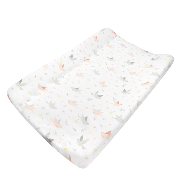 Living Textiles Change Pad Cover & Liner-Ava Birds
