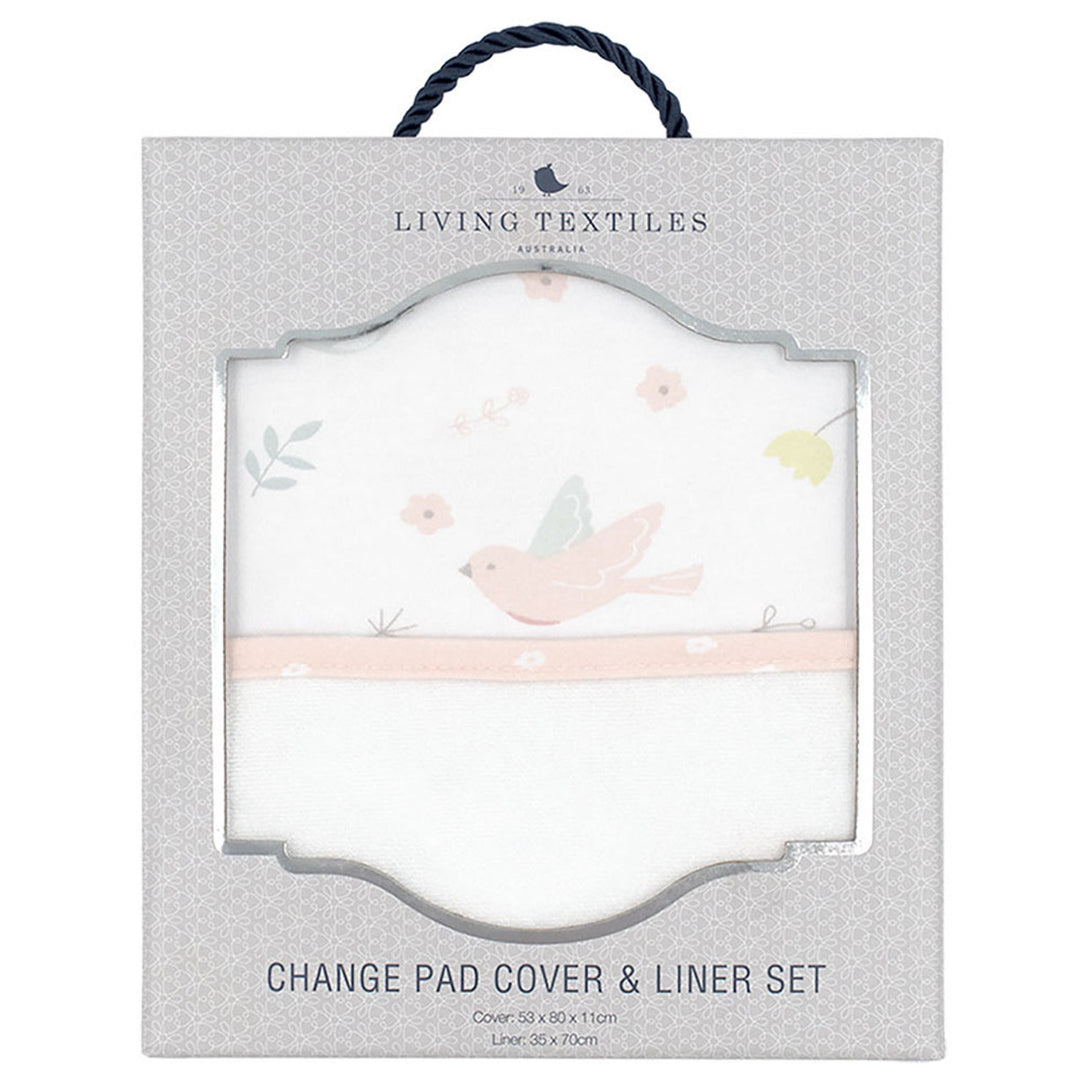 Living Textiles Change Pad Cover & Liner-Ava Birds
