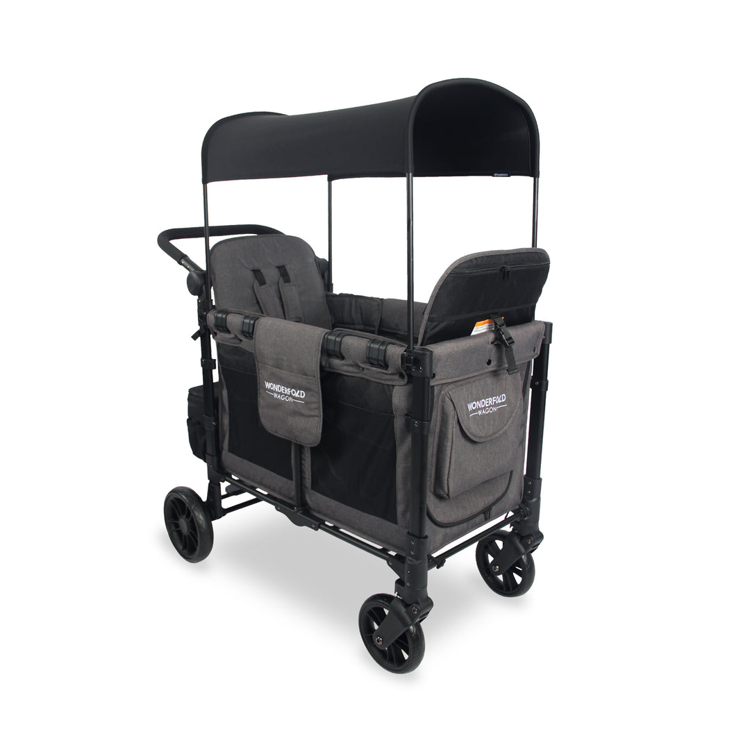Wonderfold W2 Elite - Double Wagon - Charcoal Grey with Black Frame