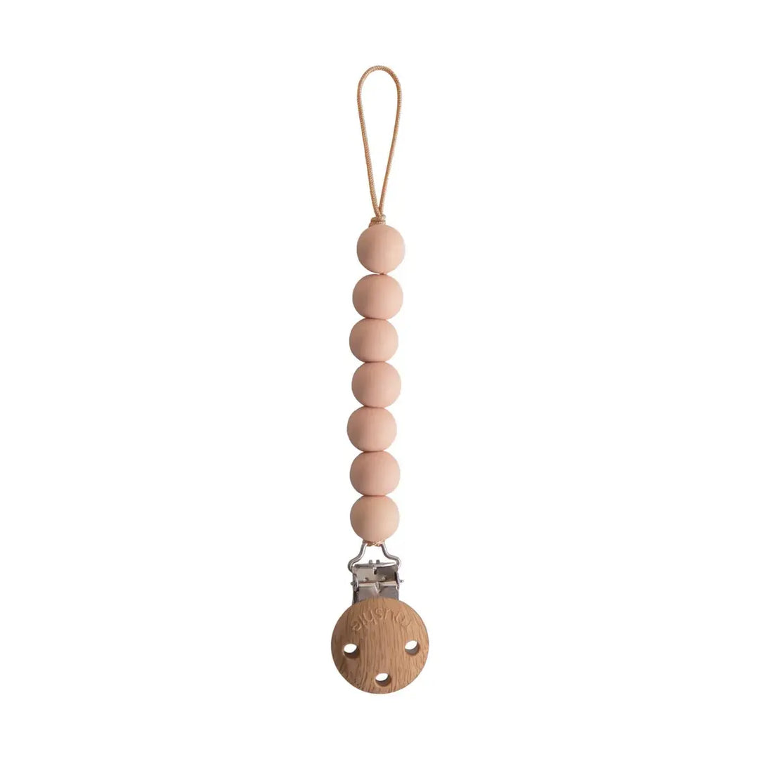 Mushie Pacifier Clip Halo BLUSH