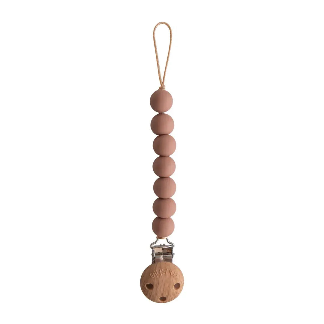 Mushie Pacifier Clip Halo CLOUDY MAUVE