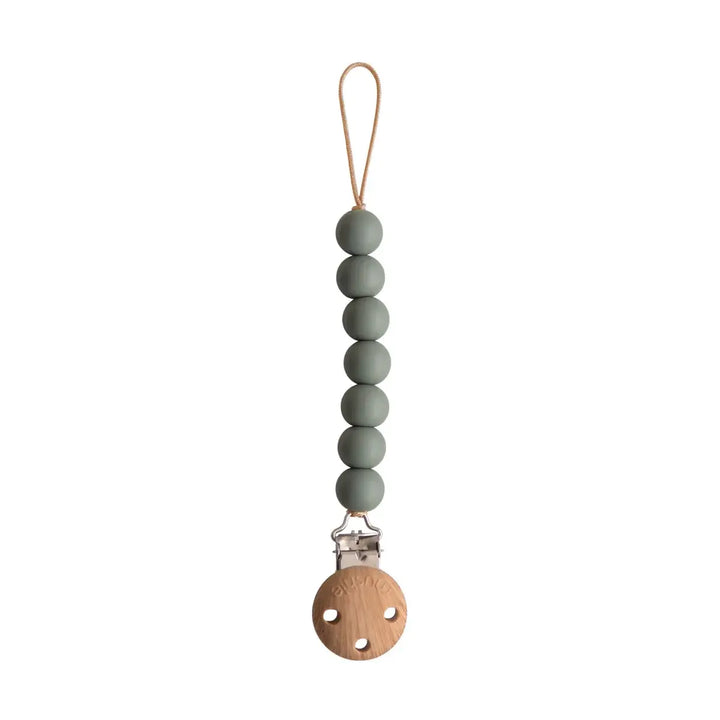 Mushie Pacifier Clip Halo DRIED THYME