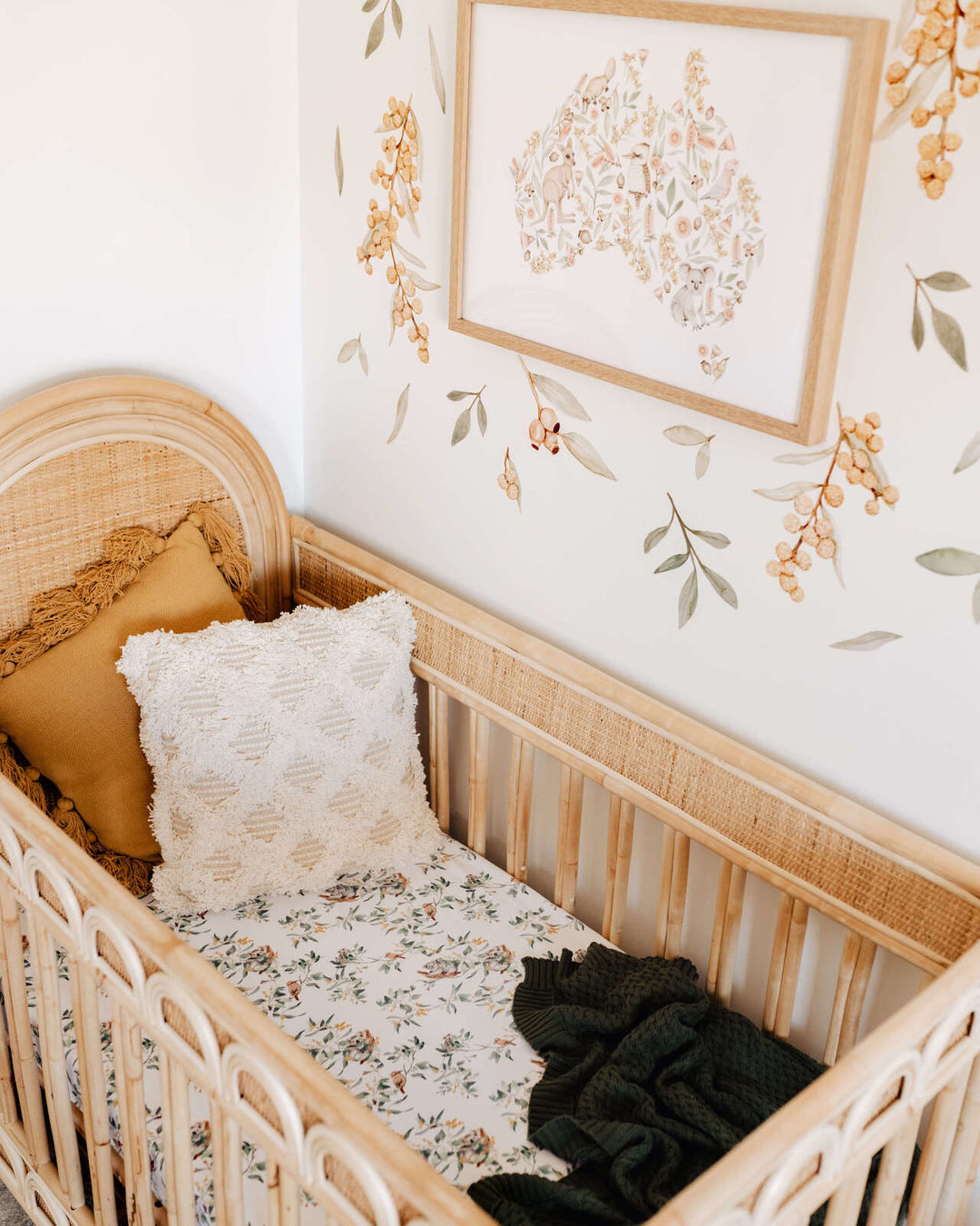 Fitted Cot Sheet Eucalypt