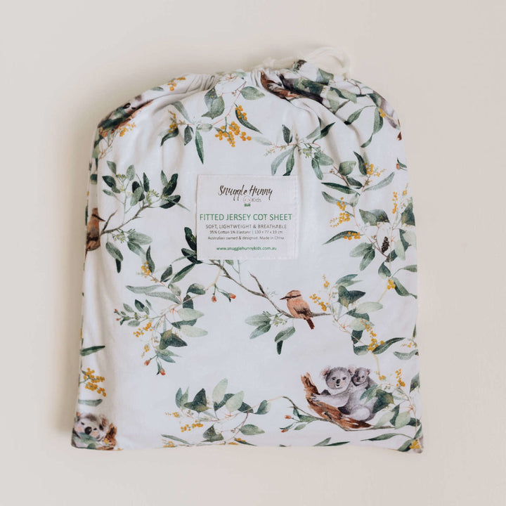 Fitted Cot Sheet Eucalypt