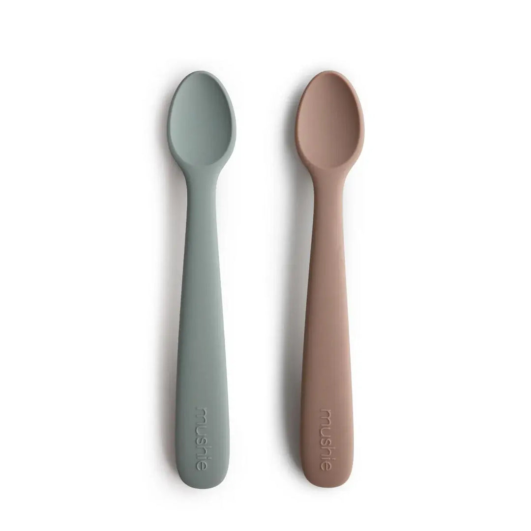 Mushie Spoons 2pc STONE and CLOUDY MAUVE