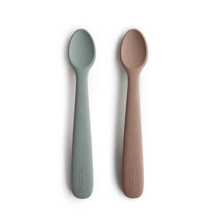 Mushie Spoons 2pc STONE and CLOUDY MAUVE