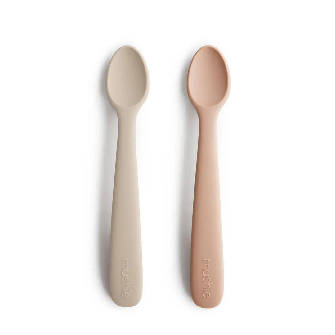 Mushie Spoons 2pc BLUSH and SHIFTING SAND