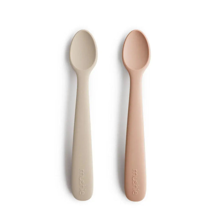 Mushie Spoons 2pc BLUSH and SHIFTING SAND