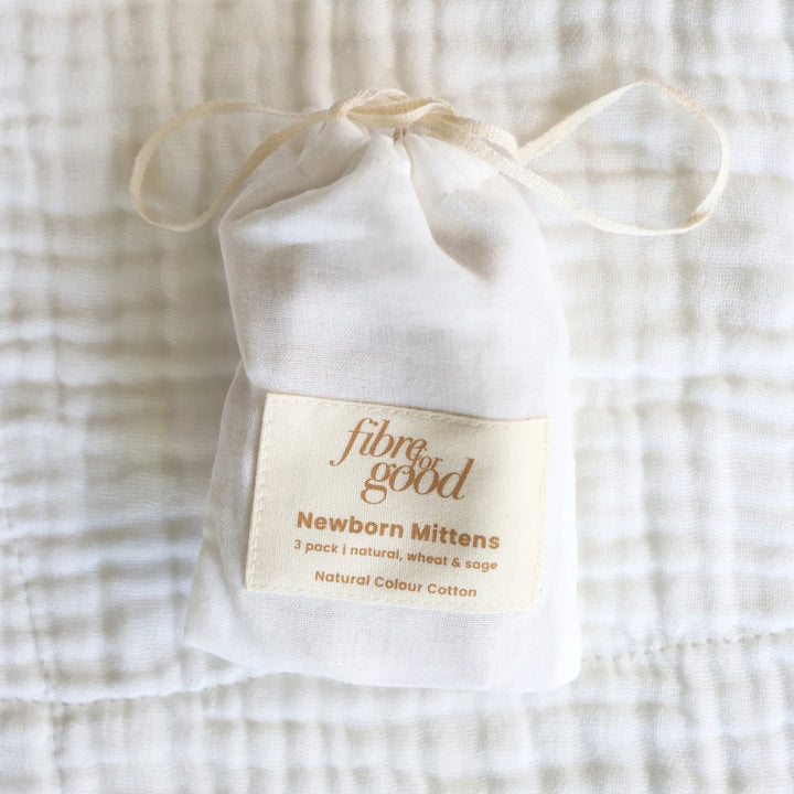 Fibre For Good Organic Baby Mittens (3-Pack)