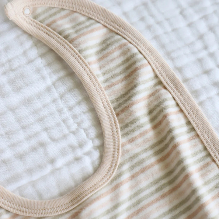 Fibre For Good Organic Cotton Adjustable Baby Bib - Stripes