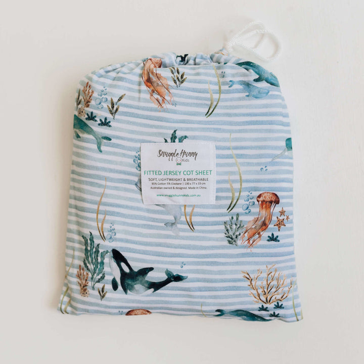 Fitted Cot Sheet Whale