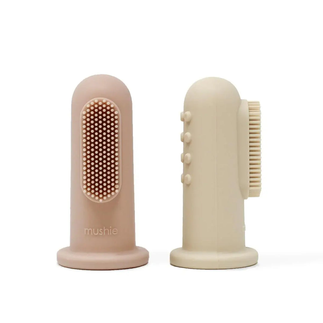 Mushie Finger Toothbrush SHIFTING SAND / BLUSH