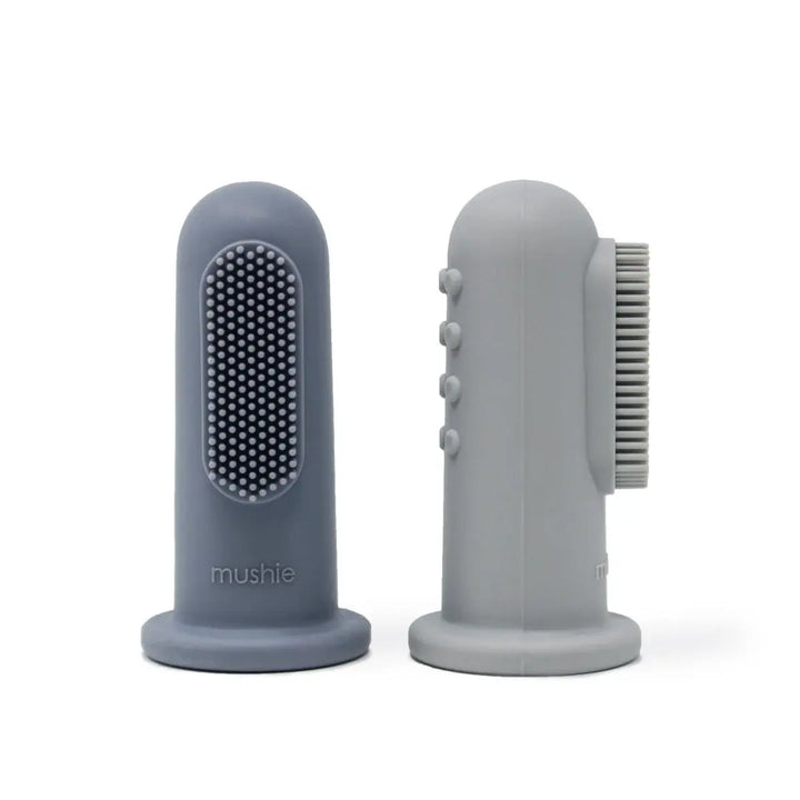 Mushie Finger Toothbrush TRADEWINDS / STONE