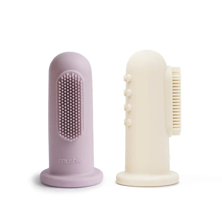 Mushie Finger Toothbrush SOFT LILAC / IVORY