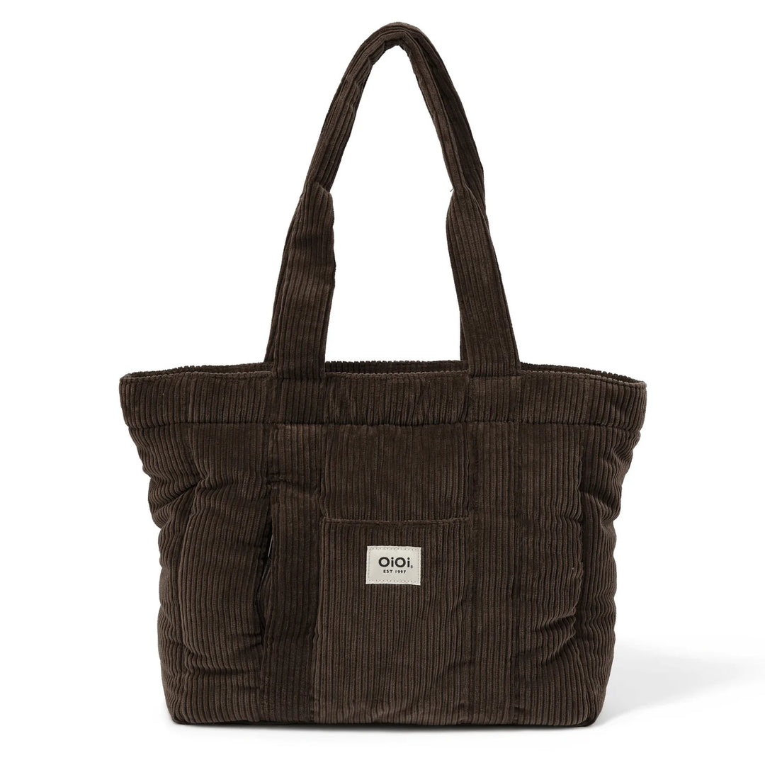 OiOi Everyday Tote - Chocolate Brown Corduroy