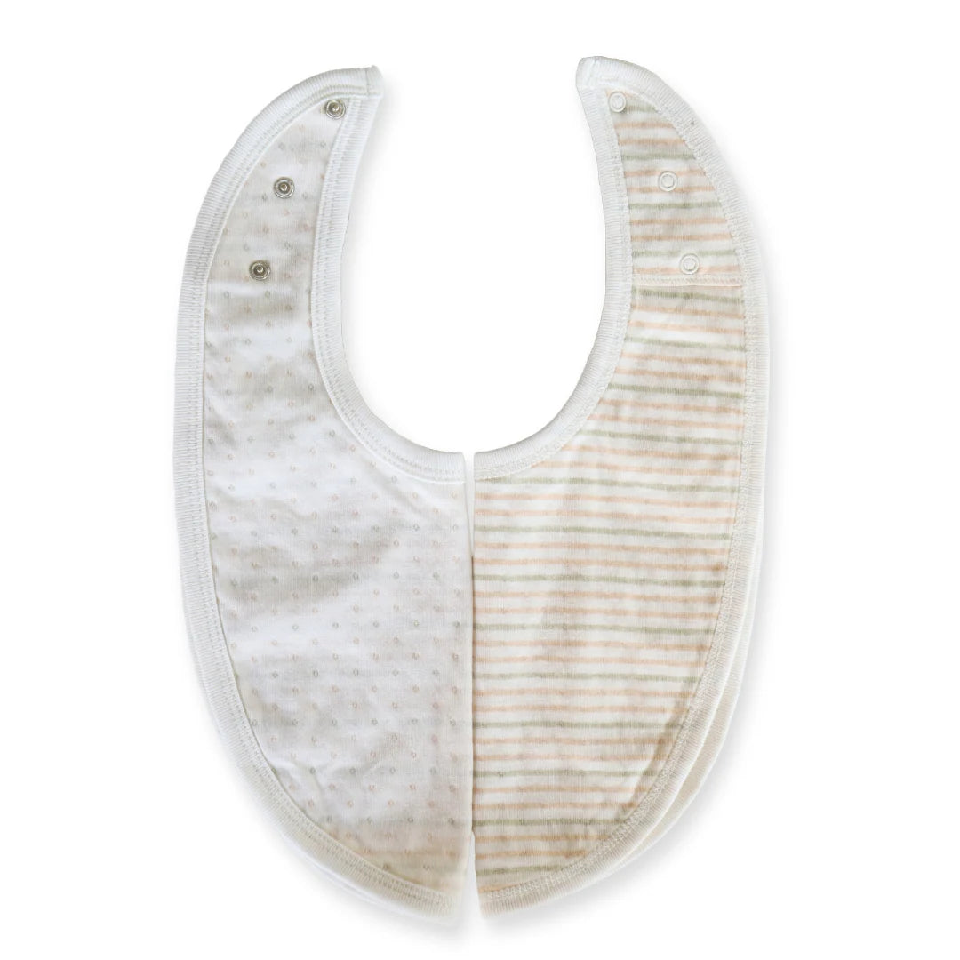 Fibre For Good Organic Cotton Adjustable Baby Bib - Stripes