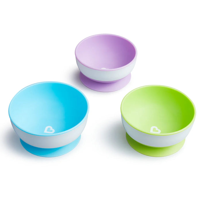 Munchkin Stay Put Suction Bowls - 3pk