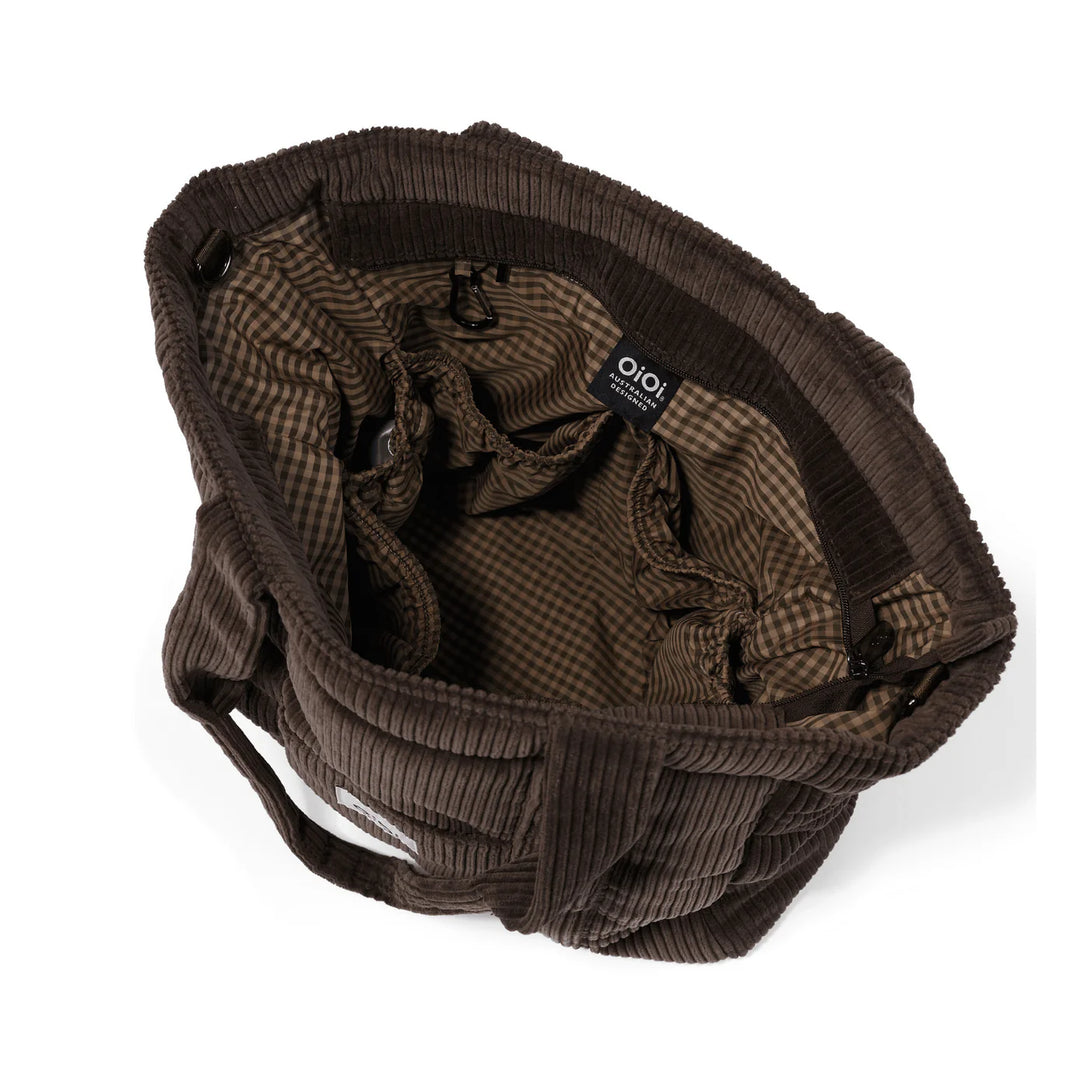 OiOi Everyday Tote - Chocolate Brown Corduroy
