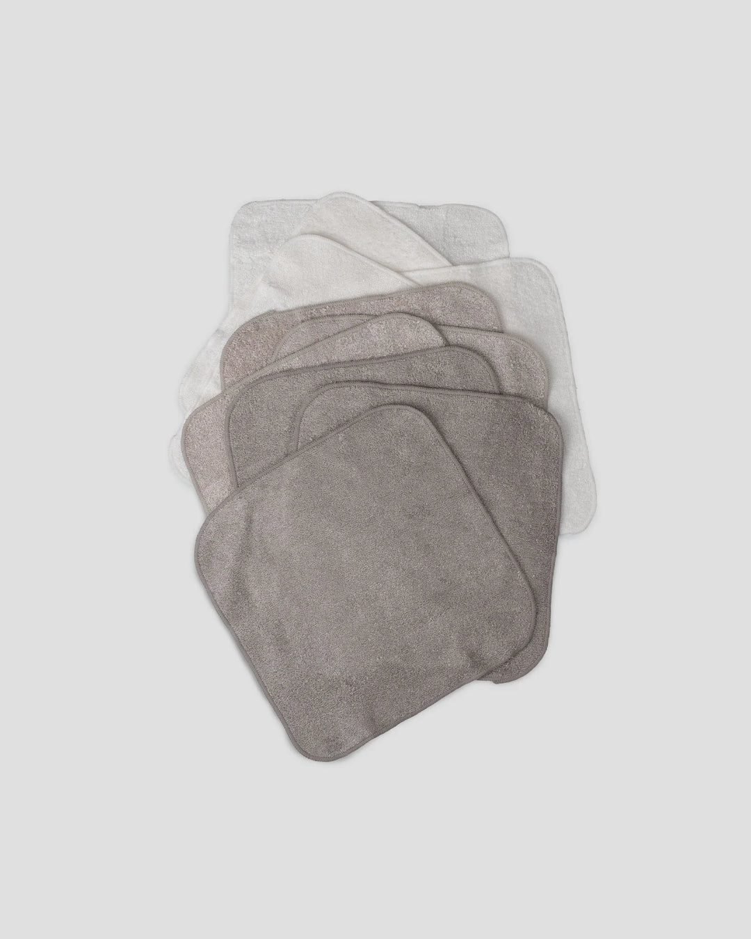 Little Bamboo Baby Towelling Washer 10PK - Stone Grey