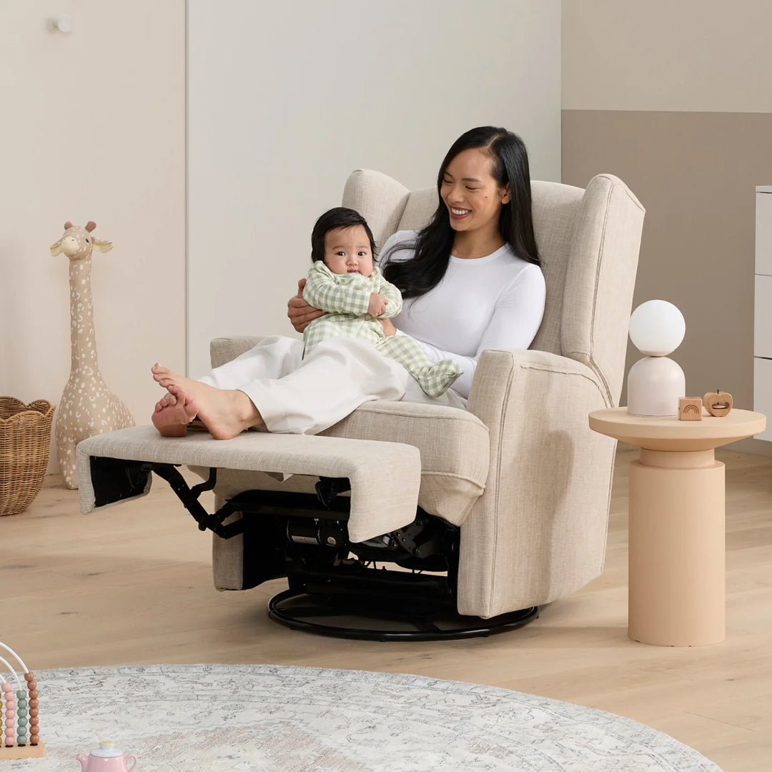 Il Tutto Chelsea Electric Recliner Glider Chair with USB Latté