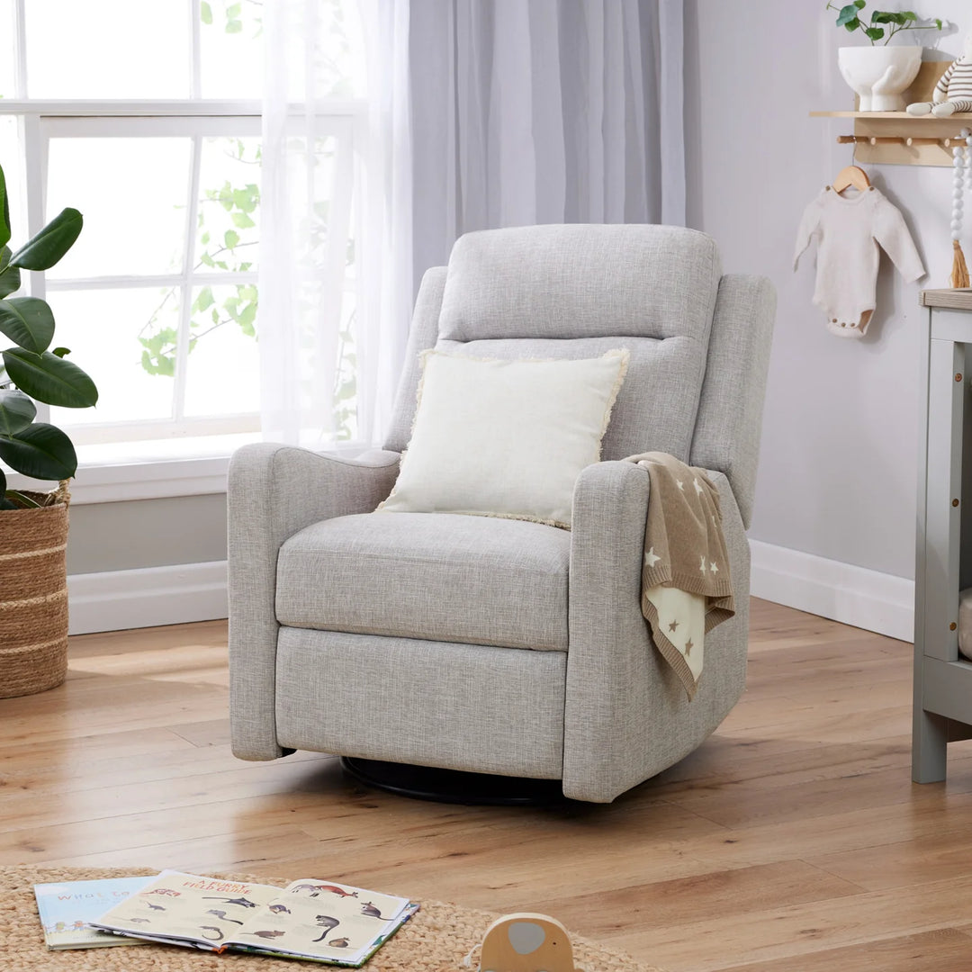 Il Tutto Henry Recliner Glider Chair in Pure Grey
