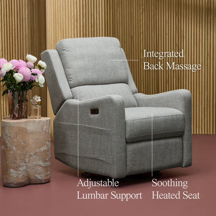 Il Tutto Henry Plus Massage & Heat Nursing Chair in Pure Grey