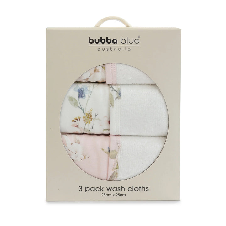 Bubba Blue Sleeping Bunny 3pk Wash Cloths