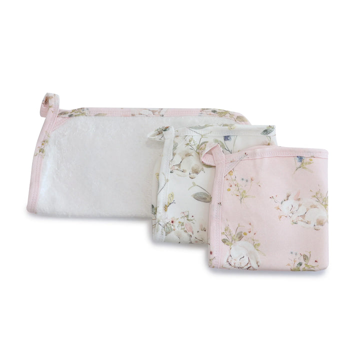 Bubba Blue Sleeping Bunny 3pk Wash Cloths