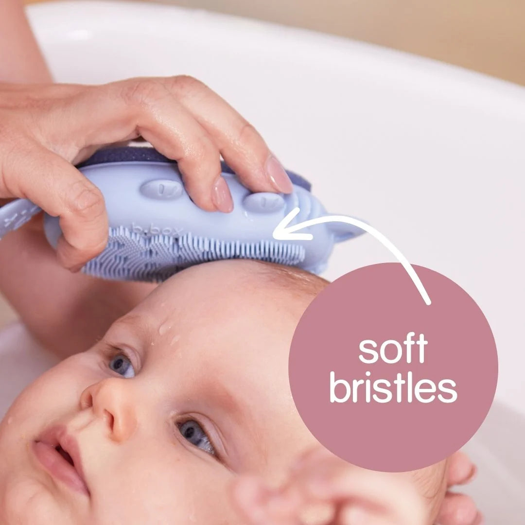 B.box Baby Bath Brush + Sponge