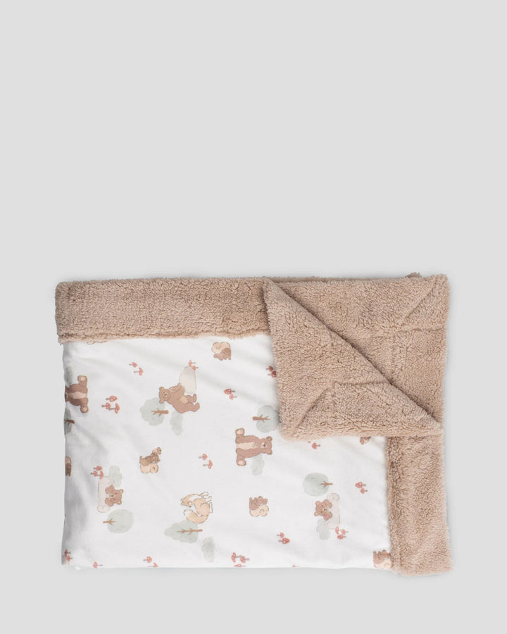 Little Linen Baby Snuggle Blanket - Bushland Bear