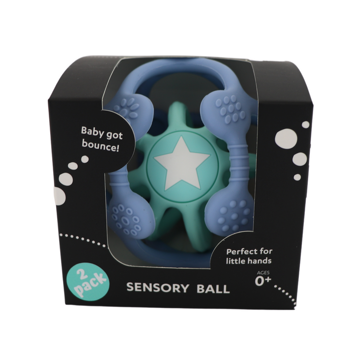Jellystone Designs 2 PACK SENSORY BALL & FIDGET BALL Soft Blue and soft mint
