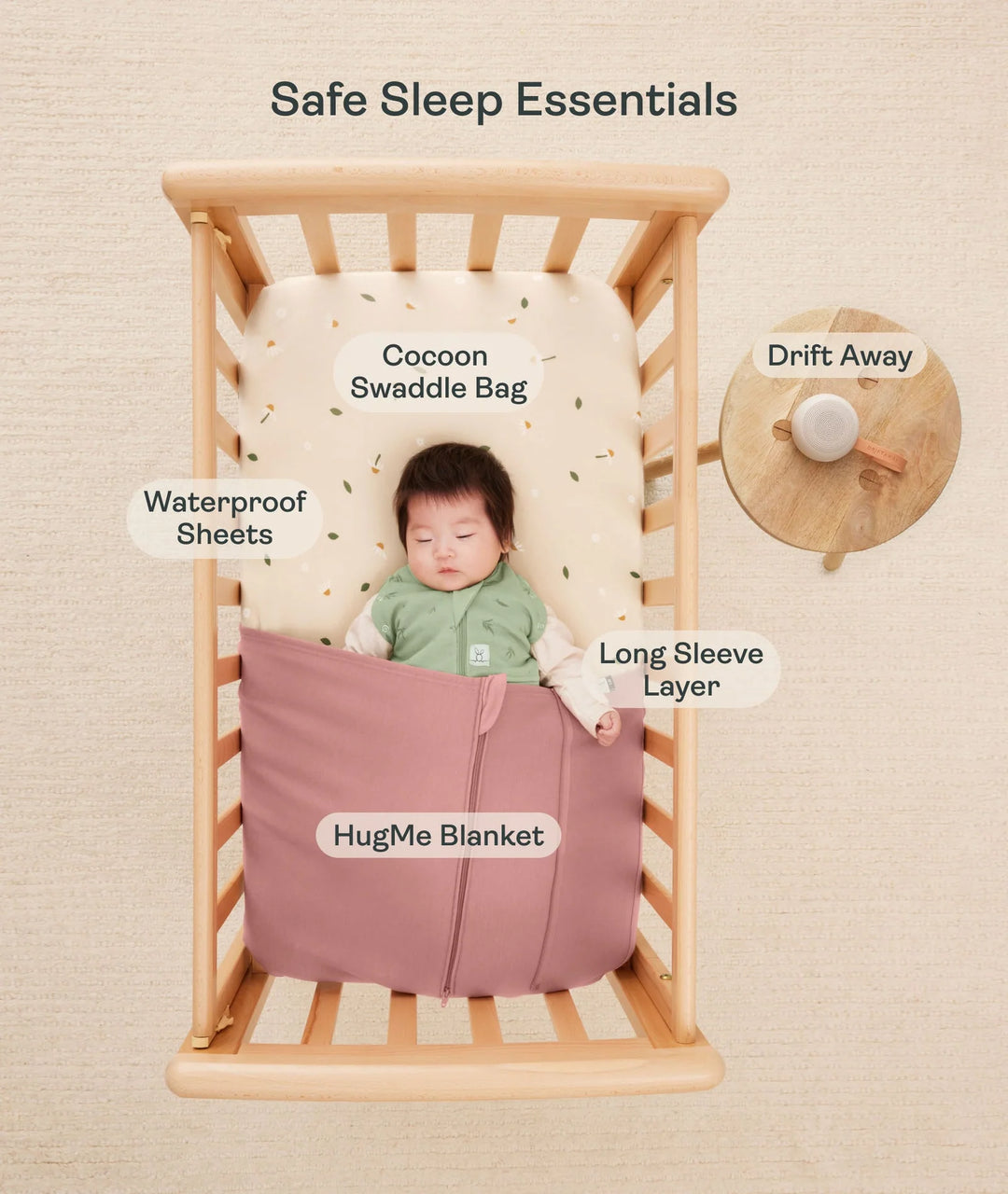ergoPouch Cocoon Swaddle Bag 3.5 TOG -   Petite Pretzel
