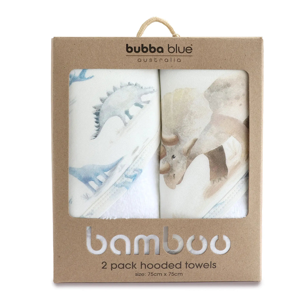 Bubba Blue Jurassic Bamboo 2pk Hooded Towels