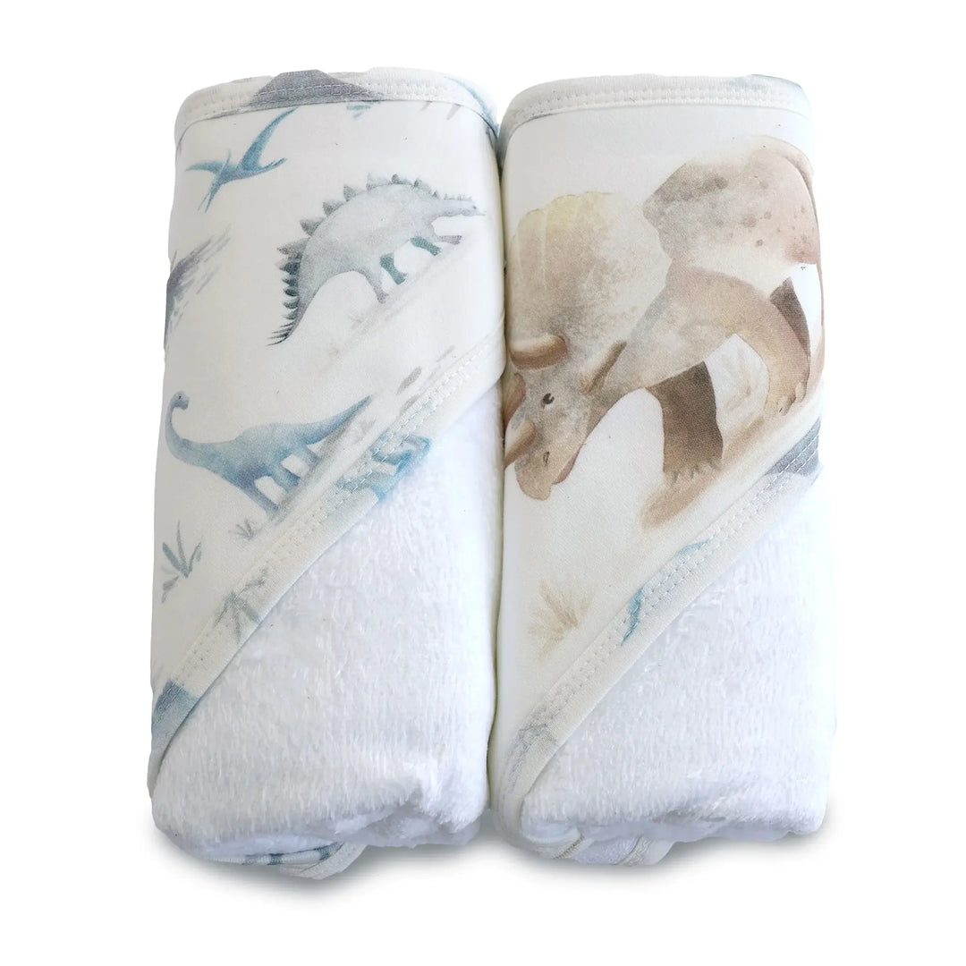 Bubba Blue Jurassic Bamboo 2pk Hooded Towels