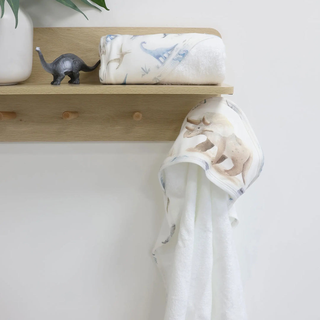 Bubba Blue Jurassic Bamboo 2pk Hooded Towels