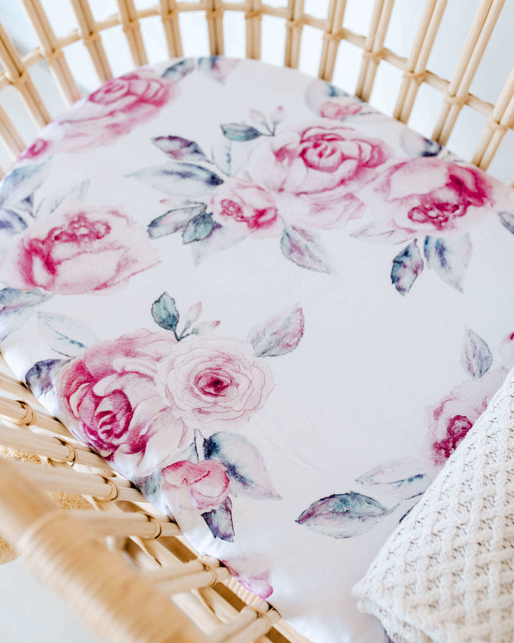 Bassinet Sheet / Change Pad Cover Lilac Skies