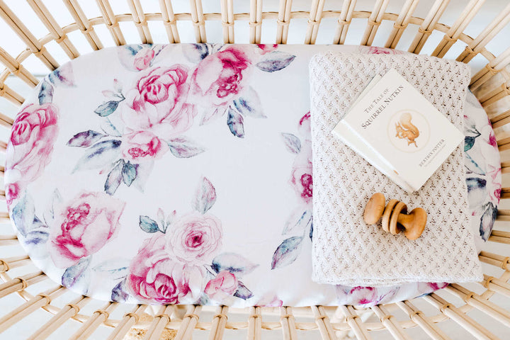 Bassinet Sheet / Change Pad Cover Lilac Skies