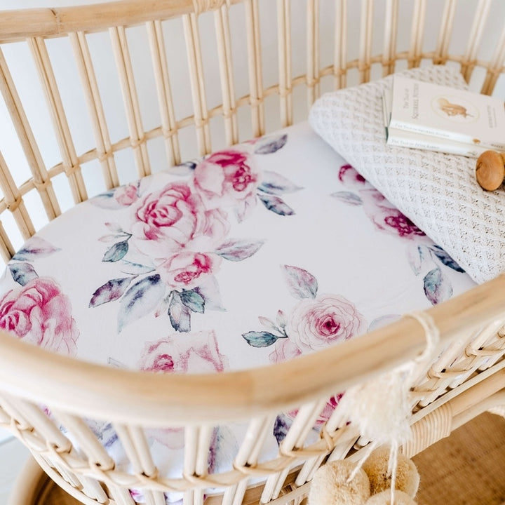 Bassinet Sheet / Change Pad Cover Lilac Skies
