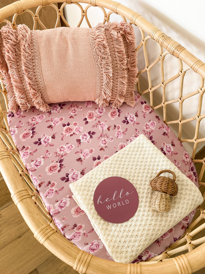 Bassinet Sheet / Change Pad Cover Blossom