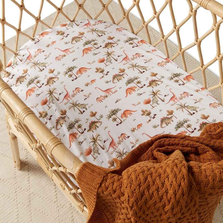 Bassinet Sheet / Change Pad Cover Dino