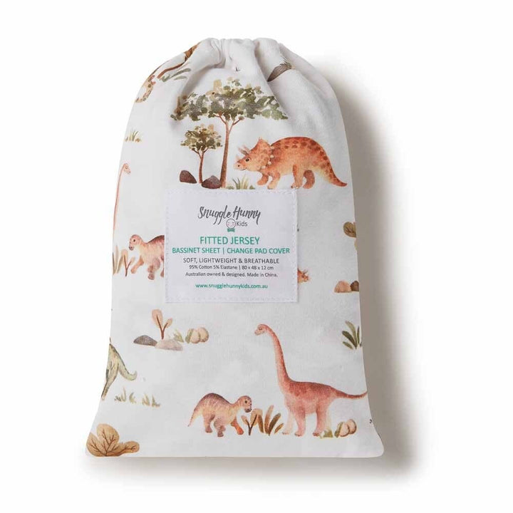 Bassinet Sheet / Change Pad Cover Dino