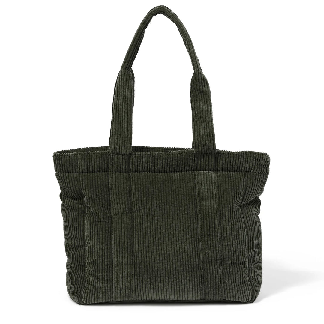 OiOi Everyday Tote - Moss Green Corduroy