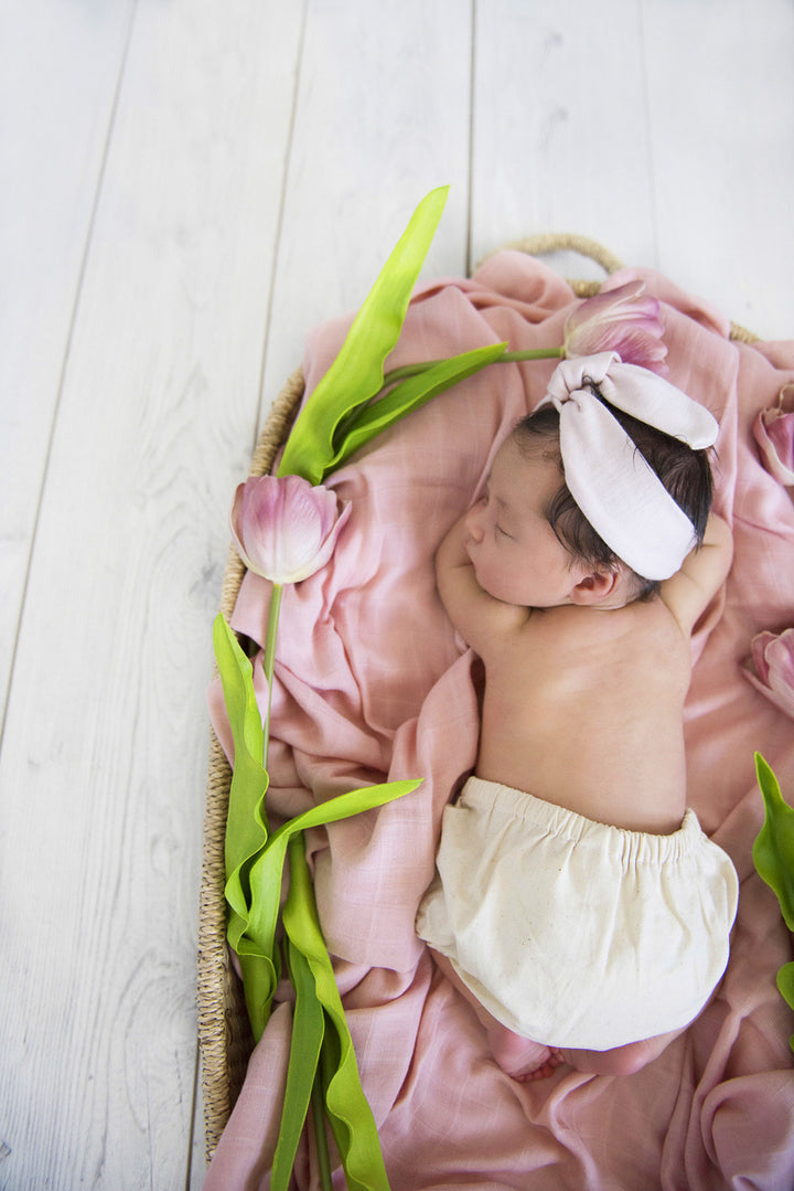 Organic Muslin Wrap Musk Pink