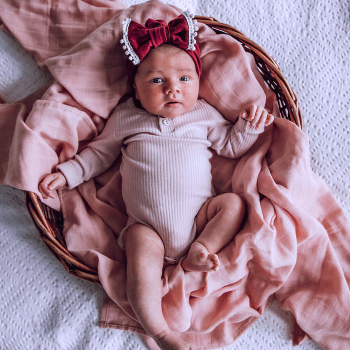 Organic Muslin Wrap Musk Pink